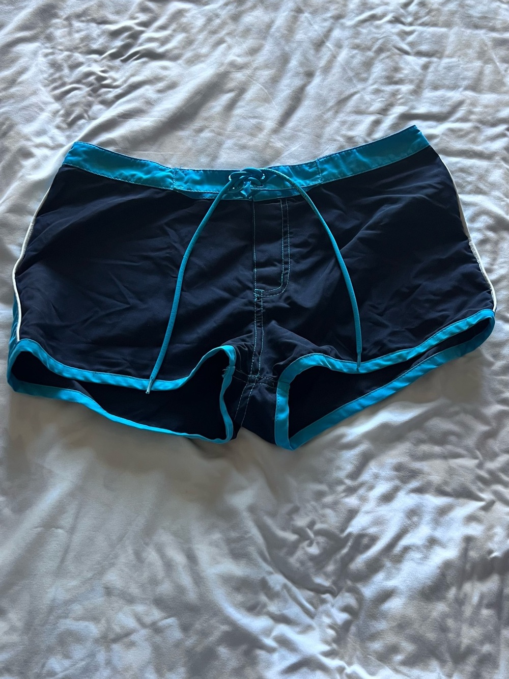Fila Navy Blue Swim Coverup Shorts with Teal Trim